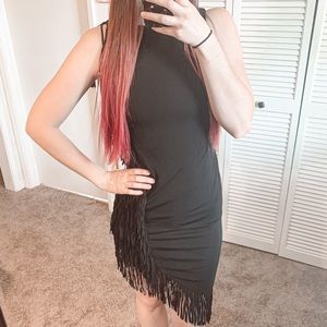 NWT Jay Godfrey Backlund Side Fringe Dress Size 4